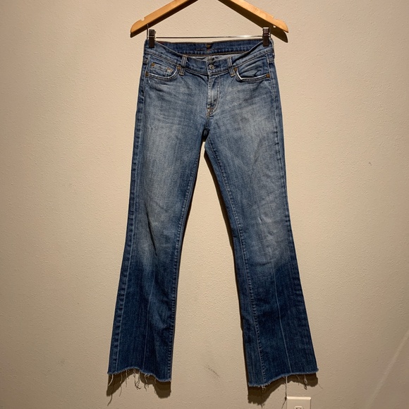 7 For All Mankind Long Bootcut Jean Size 28 - Picture 2 of 7